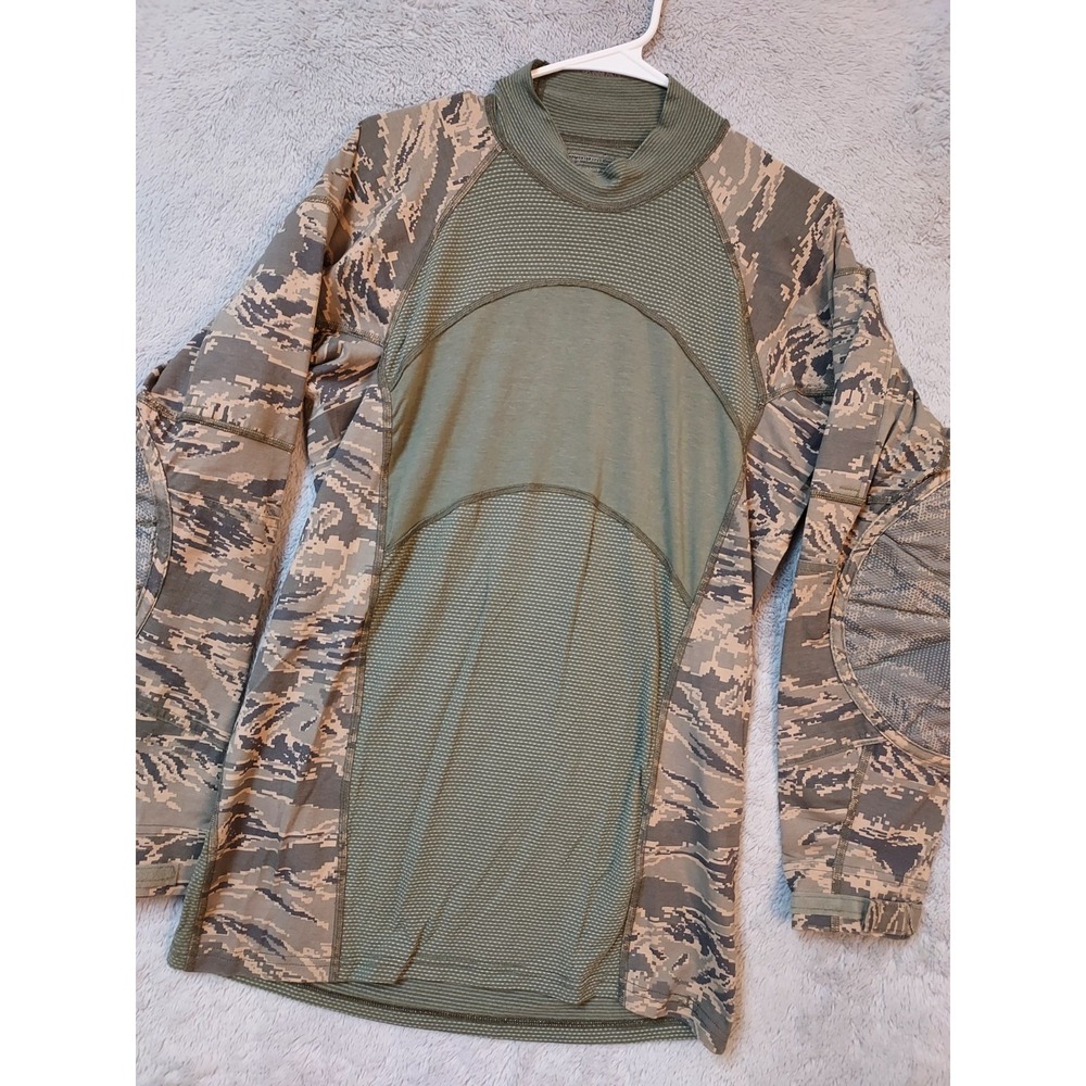 Massif Airman Battle Shirt Mens Small Digital Camo FR Flame Resistant Green